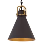 Minka Lavery Fenric 14" Wide Pendant Dark Bronze
