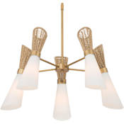 Minka Lavery Vantrel 5 Light 26" Wide Antler Chandelier Legacy Brass