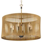 Minka Lavery Aven 6 Light 24" Wide Pendant Sand Coal Black