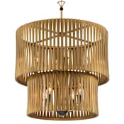 Minka Lavery Aven 8 Light 24" Wide Pendant Sand Coal Black