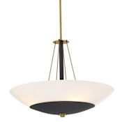 Minka Lavery Bax 4 Light 24" Wide Suspension Pendant Sand Coal / Soft Brass