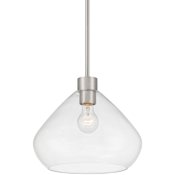 Minka Lavery Elaris 13" Wide Pendant - Clear Glass Brushed Nickel