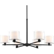 Minka Lavery Seville 6 Light 32" Wide Chandelier Dark Matte Black