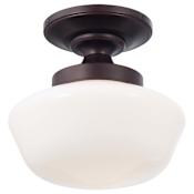 Minka Lavery 1 Light 11.25" Height Semi-Flush Ceiling Fixture in Brushed Bronze Brushed Bronze