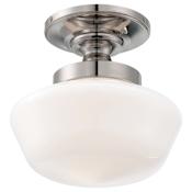 Minka Lavery 1 Light 11.25" Height Semi-Flush Ceiling Fixture in Polished Nickel Polished Nickel