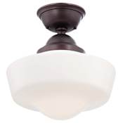 Minka Lavery 1 Light 14.5" Height Semi-Flush Ceiling Fixture in Brushed Bronze Brushed Bronze