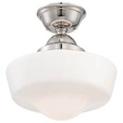 Minka Lavery 1 Light 14.5" Height Semi-Flush Ceiling Fixture in Polished Nickel Polished Nickel