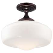 Minka Lavery 1 Light 15.5" Height Semi-Flush Ceiling Fixture in Brushed Bronze Brushed Bronze