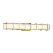 Minka Lavery Sevryn 27" Wide LED Bath Bar with Textured Glass Shade Soft Brass