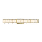 Minka Lavery Sevryn 34" Wide LED Bath Bar with Textured Glass Shade Soft Brass