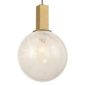 Minka Lavery Narra 12" Wide Pendant with Frosted Glass Shade Legacy Brass