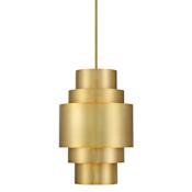 Minka Lavery Spyglass Terrace 3 Light 14" Wide Pendant Soft Brass
