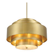 Minka Lavery Spyglass Terrace 5 Light 26" Wide Pendant Soft Brass