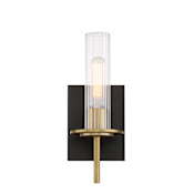 Minka Lavery Baldwin Park 12" Tall Bathroom Sconce Coal / Soft Brass