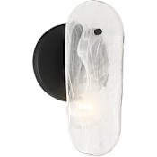 Minka Lavery Oldmill 10" Tall Wall Sconce with Frosted Glass Shade Dark Matte Black