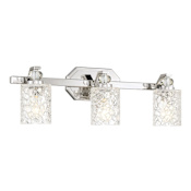 Minka Lavery Crystal Kay 3 Light 25" Wide Vanity Light with Crystal Accents and Crystal Glass Shades Chrome