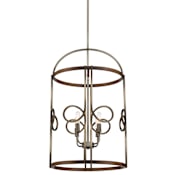 Minka Lavery Yorkville 4 Light 18" Wide Pendant Aged Darkwood / Silver Pati