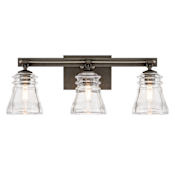 Minka Lavery Graham Avenue 3 Light 22" Wide Bathroom Vanity Light Smoked Iron / Brushed Nickel