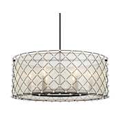 Minka Lavery Sheer Elegance 6 Light 28" Wide Taper Candle Pendant Coal