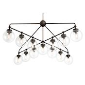 Minka Lavery Stella 13 Light 52" Wide Abstract Sputnik Chandelier Dark Bronze