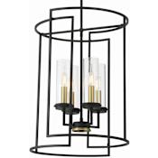 Minka Lavery Hillstone 4 Light 19" Wide Multi Light Pendant Sand Coal / Soft Brass