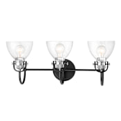 Minka Lavery Monico 3 Light 26" Wide Bathroom Vanity Light Coal / Polished Nickel