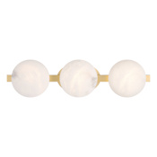 Minka Lavery Zill 3 Light 24" Wide Bathroom Vanity Light with Alabaster Shades Lily Gold