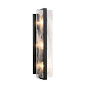 Minka Lavery Cloud Break 3 Light 24" Tall Wall Sconce with Cloud Glass Shade - ADA Compliant Coal