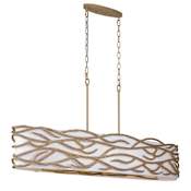 Minka Lavery Branch Reality 10 Light 60" Wide Linear Chandelier Textured Ashen Gold