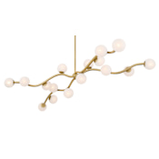 Minka Lavery Curven 16 Light 75" Long Abstract Linear Chandelier Legacy Brass