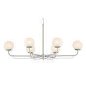 Minka Lavery Whitehall 6 Light 46" Long Linear Chandelier Brushed Nickel