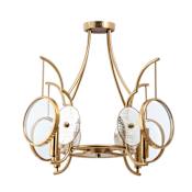 Minka Lavery Into Focus 4 Light 15" Wide Semi-Flush Ceiling Fixture Brass Antique