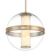 Minka Lavery Divinely 17" Wide LED Crystal Pendant Celeste Brass