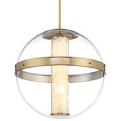 Minka Lavery Divinely 21" Wide LED Crystal Pendant Celeste Brass