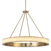 Minka Lavery Divinely 37" Wide LED Crystal Ring Chandelier Celeste Brass