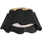 Minka Lavery Waveform 3 Light 14" Wide Semi-Flush Ceiling Fixture Dark Bronze
