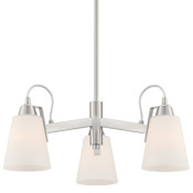 Minka Lavery Beckonridge 3 Light 22" Wide Chandelier Brushed Nickel