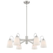 Minka Lavery Beckonridge 6 Light 32" Wide Chandelier Brushed Nickel