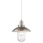 Minka Lavery Downtown Edison 1 Light 9-1/2" Tall Indoor Mini Pendant Brushed Nickel
