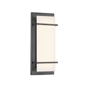 Minka Lavery Tarnos 16" Tall LED Wall Sconce with White Faux Alabaster Shade - ADA Compliant Gun Metal