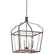 Minka Lavery Astrapia 18" Wide 4 Light Full Sized Pendant Dark Rubbed Sienna with Aged Silver