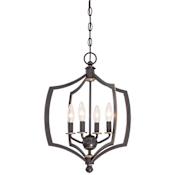 Minka Lavery Middletown 16" Wide 4 Light Single Tier Chandelier Downton Bronze with Gold Highlights