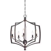 Minka Lavery 5 Light Single Tier Chandeliers from the Middletown Collection Downton Bronze with Gold Highlights