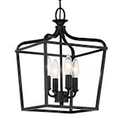 Minka Lavery Laurel Estate 4 Light 10" Wide Taper Candle Mini Pendant Coal