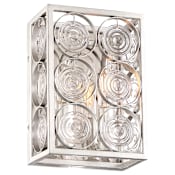 Minka Lavery Culture Chic 2 Light 9-3/4" Tall Wall Sconce with Reflective Backplate Catalina Silver