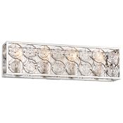 Minka Lavery Culture Chic 4 Light 24-3/4" Wide Bath Bar with Reflective Backplate Catalina Silver