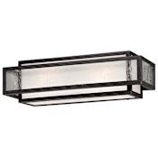 Minka Lavery Camden Square 2 Light 17" Wide Bathroom Bath Bar with Seeded Glass Aged Charcoal