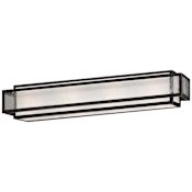 Minka Lavery Camden Square 4 Light 30" Wide Bathroom Bath Bar with Clear Seeded Glass Aged Charcoal