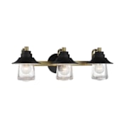 Minka Lavery Westfeild Manor 3 Light 25" Wide Bathroom Vanity Light Sand Coal / Soft Brass