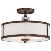 Minka Lavery 3 Light 15" Wide Semi-Flush Ceiling Fixture from the Thorndale Collection Dark Noble Bronze